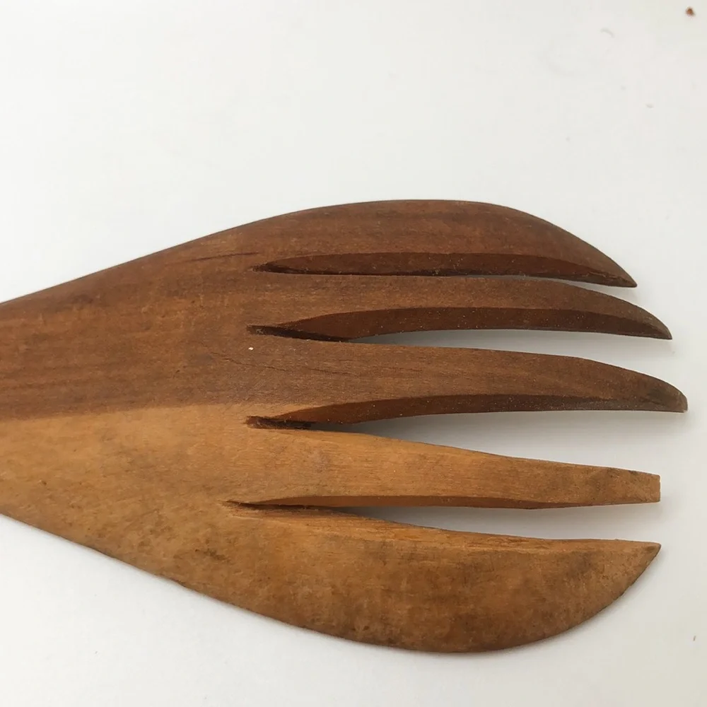 Artisan Brown Wooden Serving Utensils